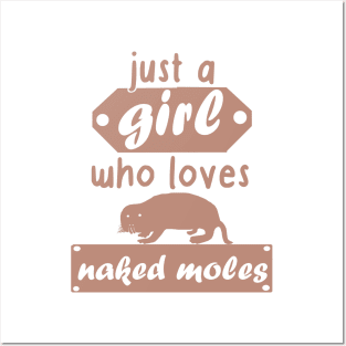 Girls women naked mole rat love cute rodents Posters and Art